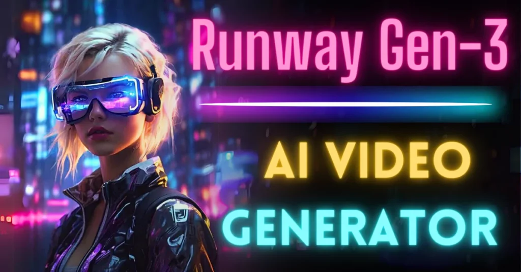 Video üreten yapay zeka aracı Runway Gen-3 Alpha'ya ait bir kapak tasarımı